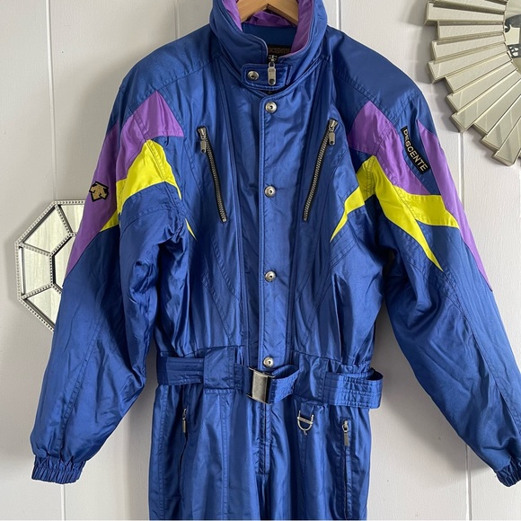 Descente Jackets & Blazers - Vintage Descente Blue Ski Suit